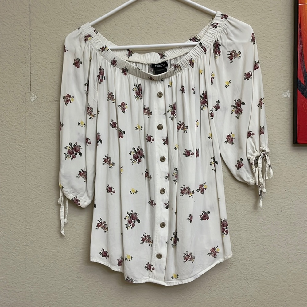 Floral off the shoulder top